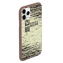 Чехол iPhone 11 Pro матовый State of Decay logo, цвет: 3D-коричневый — фото 2