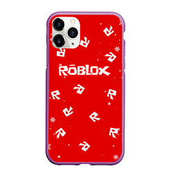 Чехол iPhone 11 Pro матовый НОВОГОДНИЙ СВИТЕР ROBLOX РОБЛОКС НОВЫЙ ГОД 2022, цвет: 3D-фиолетовый