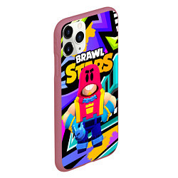 Чехол iPhone 11 Pro матовый GROM BRAWL STARS ГРОМ БРАВЛЫ, цвет: 3D-малиновый — фото 2