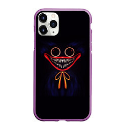 Чехол iPhone 11 Pro матовый ХАГГИ ВАГГИ POPPY PLAYTIME ИГРА ПОППИ ПЛЕЙТАЙМ, цвет: 3D-фиолетовый