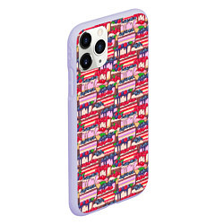 Чехол iPhone 11 Pro матовый Торты со свежими ягодами, цвет: 3D-светло-сиреневый — фото 2