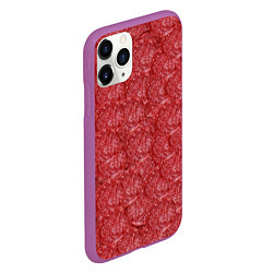 Чехол iPhone 11 Pro матовый Деловая Колбаса Салями, цвет: 3D-фиолетовый — фото 2