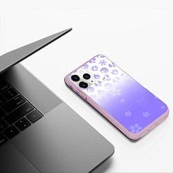 Чехол iPhone 11 Pro матовый GENSHIN IMPACT SYMBOL PATTERN SAKURA САКУРА, цвет: 3D-розовый — фото 2