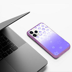 Чехол iPhone 11 Pro матовый GENSHIN IMPACT SYMBOL PATTERN SAKURA САКУРА, цвет: 3D-фиолетовый — фото 2