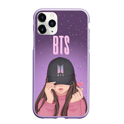 Чехол iPhone 11 Pro матовый BTS Bulletproof Boy Scout, цвет: 3D-светло-сиреневый