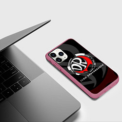 Чехол iPhone 11 Pro матовый TEAM DANGANRONPA MONOKUMA SCHOOL, цвет: 3D-малиновый — фото 2