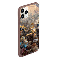 Чехол iPhone 11 Pro матовый Битва Рыцарского ордена Империи, цвет: 3D-коричневый — фото 2