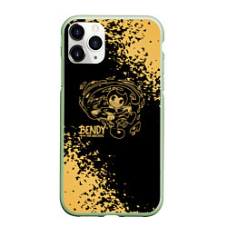 Чехол iPhone 11 Pro матовый Bendy and the ink machine - Выкрутасы, цвет: 3D-салатовый