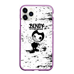 Чехол iPhone 11 Pro матовый Bendy and the ink machine - Black & White, цвет: 3D-фиолетовый