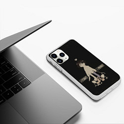 Чехол iPhone 11 Pro матовый Undertale Determination, цвет: 3D-белый — фото 2