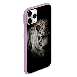 Чехол iPhone 11 Pro матовый Загадочный тигр, цвет: 3D-сиреневый — фото 2