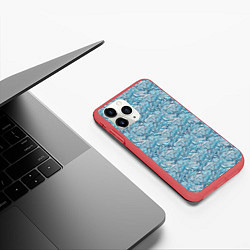 Чехол iPhone 11 Pro матовый Силуэты Волков, цвет: 3D-красный — фото 2