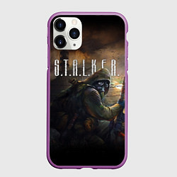 Чехол iPhone 11 Pro матовый СТАЛКЕР ТЕНИ ЧЕРНОБЫЛЯ, ЧАЭС STALKER, цвет: 3D-фиолетовый