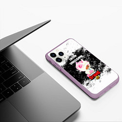 Чехол iPhone 11 Pro матовый BRAWL STARS LEON UNICORN РОЗОВЫЙ, цвет: 3D-сиреневый — фото 2