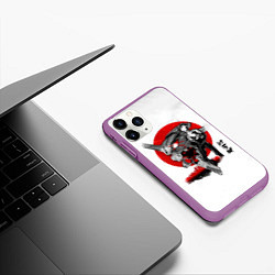 Чехол iPhone 11 Pro матовый Синдзи Икари - Евангелион: Модуль-01, цвет: 3D-фиолетовый — фото 2