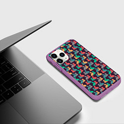 Чехол iPhone 11 Pro матовый Кролики 18, цвет: 3D-фиолетовый — фото 2