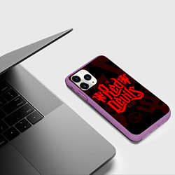 Чехол iPhone 11 Pro матовый МАНЧЕСТЕР ЮНАЙТЕД КРАСНЫЕ ДЬЯВОЛЫ RED DEVILS, цвет: 3D-фиолетовый — фото 2