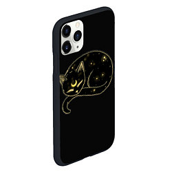 Чехол iPhone 11 Pro матовый Космический Кот Целестиал, цвет: 3D-черный — фото 2