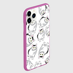Чехол iPhone 11 Pro матовый КОТИКИ МЕМ МЯУ, цвет: 3D-фиолетовый — фото 2