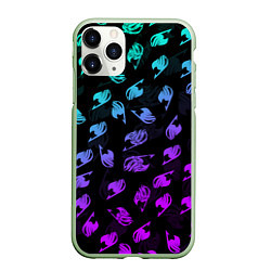 Чехол iPhone 11 Pro матовый FAIRY TAIL NEON LOGO SYMBOL, цвет: 3D-салатовый