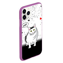 Чехол iPhone 11 Pro матовый CAT LOVE, цвет: 3D-фиолетовый — фото 2