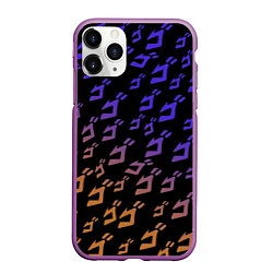 Чехол iPhone 11 Pro матовый JOJOS BIZARRE ADVENTURE PATTERN, цвет: 3D-фиолетовый