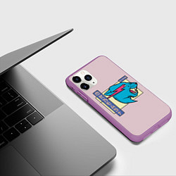 Чехол iPhone 11 Pro матовый Mr Beast Japan Full Print, цвет: 3D-фиолетовый — фото 2