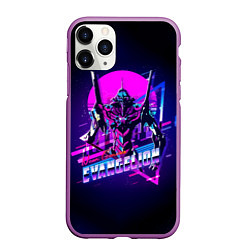 Чехол iPhone 11 Pro матовый Ева 01 - Neon Genesis Evangelion, цвет: 3D-фиолетовый