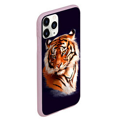 Чехол iPhone 11 Pro матовый Грозный Тигр Символ 2022 Года Tiger Beast, цвет: 3D-розовый — фото 2