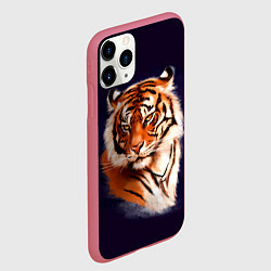 Чехол iPhone 11 Pro матовый Грозный Тигр Символ 2022 Года Tiger Beast, цвет: 3D-малиновый — фото 2