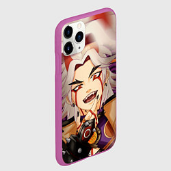 Чехол iPhone 11 Pro матовый АРАТАКИ ИТТО ЛИЦО ГЕНШИН ИМПАКТ, цвет: 3D-фиолетовый — фото 2