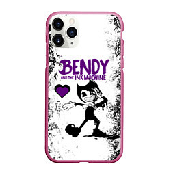 Чехол iPhone 11 Pro матовый HEART BENDY AND THE INK MACHINE, цвет: 3D-малиновый