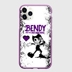 Чехол iPhone 11 Pro матовый HEART BENDY AND THE INK MACHINE, цвет: 3D-фиолетовый