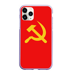 Чехол iPhone 11 Pro матовый Красный Советский союз, цвет: 3D-светло-сиреневый