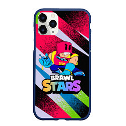 Чехол iPhone 11 Pro матовый GROM BRAWLSTARS ART, цвет: 3D-тёмно-синий