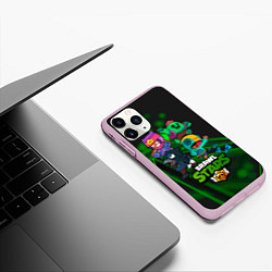 Чехол iPhone 11 Pro матовый BRAWL STARS КОМПАНИЯ ИГРА, цвет: 3D-розовый — фото 2