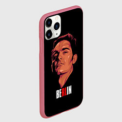 Чехол iPhone 11 Pro матовый БЕРЛИН, БУМАЖНЫЙ ДОМ, цвет: 3D-малиновый — фото 2