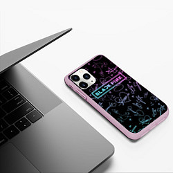 Чехол iPhone 11 Pro матовый NEON BLACKPINK АВТОГРАФЫ, цвет: 3D-розовый — фото 2