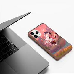 Чехол iPhone 11 Pro матовый Диона Diona в примогеме, Геншин импакт Genshin Imp, цвет: 3D-коричневый — фото 2