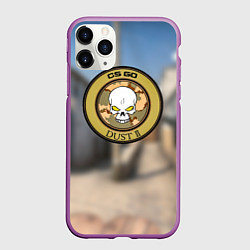 Чехол iPhone 11 Pro матовый CS GO dust 2, цвет: 3D-фиолетовый