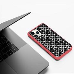 Чехол iPhone 11 Pro матовый Jolly Rogеr, цвет: 3D-красный — фото 2