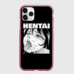 Чехол iPhone 11 Pro матовый HENTAI девочка ahegao, цвет: 3D-малиновый