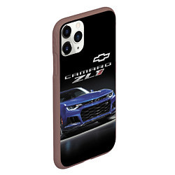 Чехол iPhone 11 Pro матовый Chevrolet Camaro ZL1 Motorsport, цвет: 3D-коричневый — фото 2