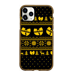 Чехол iPhone 11 Pro матовый НОВОГОДНИЙ СВИТЕР WU TANG CLAN, цвет: 3D-коричневый