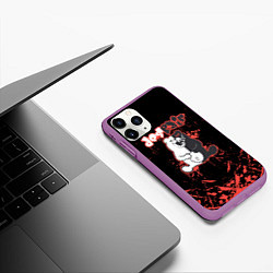 Чехол iPhone 11 Pro матовый Monokuma monomi, цвет: 3D-фиолетовый — фото 2