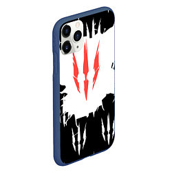 Чехол iPhone 11 Pro матовый The witcher ведьмак 3, цвет: 3D-тёмно-синий — фото 2