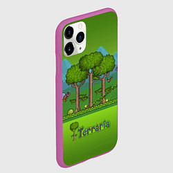 Чехол iPhone 11 Pro матовый Лесок в Террарии, цвет: 3D-фиолетовый — фото 2