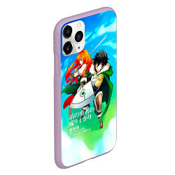 Чехол iPhone 11 Pro матовый The Rising of the Shield Hero - Наофуми и Рафталия, цвет: 3D-сиреневый — фото 2