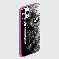 Чехол iPhone 11 Pro матовый БМВ Черно-белый логотип, цвет: 3D-фиолетовый — фото 2