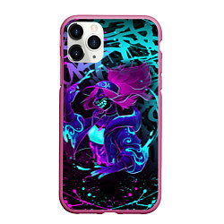 Чехол iPhone 11 Pro матовый KDA NEON GRAFFITI LEAGUE OF LEGENDS, цвет: 3D-малиновый